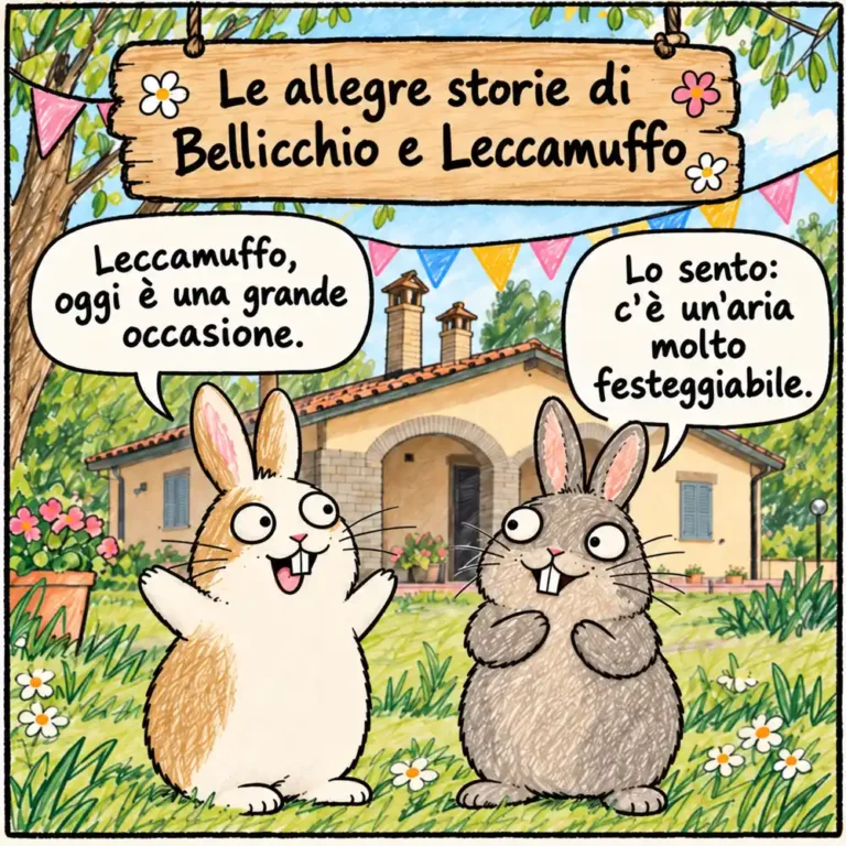 Bellicchio e Leccamuffo fanno gli auguri a Luna per il suo nono compleanno davanti a una ciotola decorata.