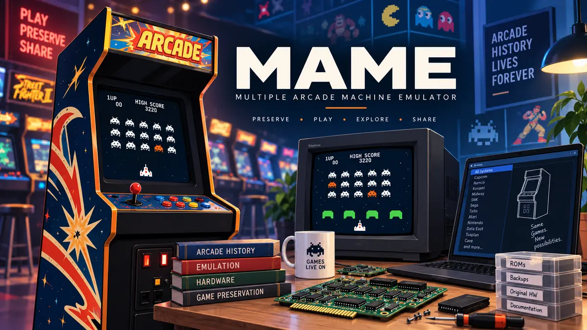 Cabinet arcade, hardware originale e sistema MAME per l’emulazione e la conservazione dei videogiochi storici