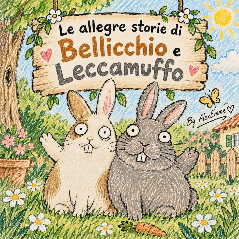 Copertina delle allegre storie di Bellicchio e Leccamuffo