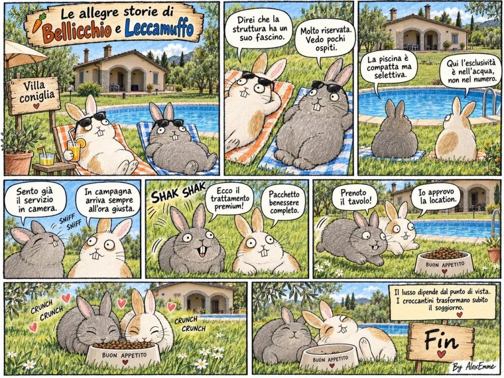 Le allegre storie di Bellicchio e Leccamuffo ambientate a Villa Coniglia